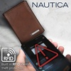 image:imageNautica Mens Trifold Wallet  RFID Blocking Protection  ID Window  Card Slots  Genuine Leather  DurableEnameled Logo  Brown