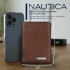 image:imageNautica Mens Trifold Wallet  RFID Blocking Protection  ID Window  Card Slots  Genuine Leather  DurableEnameled Logo  Brown