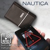 image:imageNautica Mens Trifold Wallet  RFID Blocking Protection  ID Window  Card Slots  Genuine Leather  DurableLogo Ribbon  Black