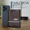 image:imageNautica Mens Trifold Wallet  RFID Blocking Protection  ID Window  Card Slots  Genuine Leather  DurableLogo Ribbon  Black