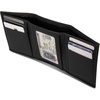 image:imageNautica Mens Trifold Wallet  RFID Blocking Protection  ID Window  Card Slots  Genuine Leather  DurablePop Color Tab  Black