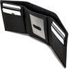 image:imageNautica Mens Trifold Wallet  RFID Blocking Protection  ID Window  Card Slots  Genuine Leather  DurableSaffiano  Black