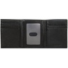 image:imageNautica Mens Trifold Wallet  RFID Blocking Protection  ID Window  Card Slots  Genuine Leather  DurableSaffiano  Black