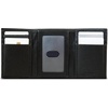 image:imageNautica Mens Trifold Wallet  RFID Blocking Protection  ID Window  Card Slots  Genuine Leather  DurableSaffiano  Black