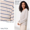 image:imageNautica Relaxed Sweater Knit Long Sleeve Henley Pajamas Shirts for WomenOatmeal Stripe