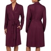 image:imageNautica Soft Sweater Knit Long Sleeve Robes Knee Length Bathrobes for WomenBurgundy