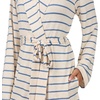 image:imageNautica Soft Sweater Knit Long Sleeve Robes Knee Length Bathrobes for WomenOatmeal Stripe