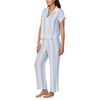 image:imageNautica Womens Button Up Pajama Set  2Piece Summer Lightweight PJ Set  Top and Pants  Lounge and Sleep Sets for WomenBlue Stripe