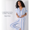 image:imageNautica Womens Button Up Pajama Set  2Piece Summer Lightweight PJ Set  Top and Pants  Lounge and Sleep Sets for WomenBlue Stripe