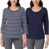 2 Pack Navy Stripe/Navy