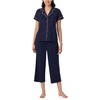 image:imageNautica 100 Cotton Matching 2 Piece Button Down Pajamas for Women SetNavy