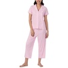 image:imageNautica 100 Cotton Matching 2 Piece Button Down Pajamas for Women SetPink