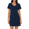 image:imageNautica 100 Cotton Pajama Tshirt Dress Night Shirt Nightgowns for WomenNavy