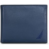 image:imageNautica Mens Bifold Leather Wallet  RFID Blocking  ID Window  Card Slots  Organization  Durable  Stylishmbroidered Sail  Navy