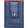 image:imageNautica Mens Slim Wallet  Card Case  RFID Blocking  ID Window  Minimalist  Lightweight  Genuine LeatherTwo Tone  NavyRed