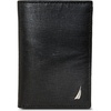 image:imageNautica Mens Trifold Wallet  RFID Blocking Protection  ID Window  Card Slots  Genuine Leather  DurableSaffiano  Black