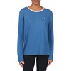 image:imageNautica Relaxed Sweater Knit Long Sleeve Crewneck Pajamas Shirts for WomenBlue