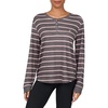 image:imageNautica Relaxed Sweater Knit Long Sleeve Henley Pajamas Shirts for WomenGrey Stripe
