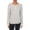 image:imageNautica Relaxed Sweater Knit Long Sleeve Henley Pajamas Shirts for WomenOatmeal Stripe