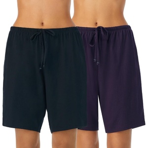 image:imageNautica 100 Cotton Pajama Bermuda Shorts Sleep amp Lounge PJ Bottoms Women2 Pack PurpleBlack