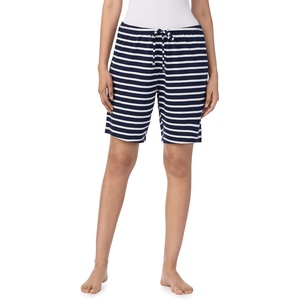 image:imageNautica 100 Cotton Pajama Bermuda Shorts Sleep amp Lounge PJ Bottoms WomenNavy Stripe