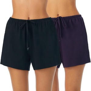 image:imageNautica 100 Cotton Pajama Boxer Shorts Sleep amp Lounge PJ Bottoms Women2 Pack PurpleBlack