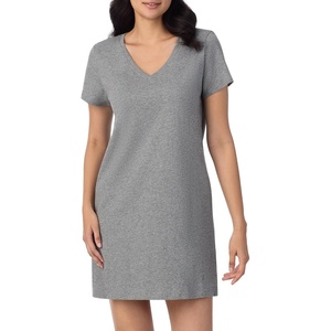 image:imageNautica 100 Cotton Pajama Tshirt Dress Night Shirt Nightgowns for WomenHeather Grey