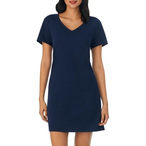 image:imageNautica 100 Cotton Pajama Tshirt Dress Night Shirt Nightgowns for WomenNavy