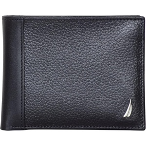 image:imageNautica Mens Bifold Leather Wallet  RFID Blocking  ID Window  Card Slots  Organization  Durable  StylishJClass  Black