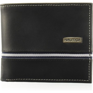 image:imageNautica Mens Bifold Leather Wallet  RFID Blocking  ID Window  Card Slots  Organization  Durable  StylishLogo Ribbon  Black