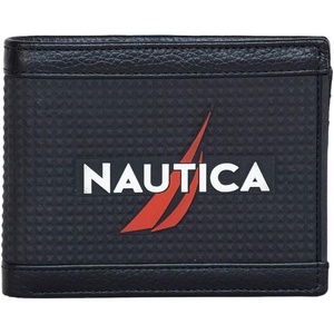 image:imageNautica Mens Bifold Leather Wallet  RFID Blocking  ID Window  Card Slots  Organization  Durable  StylishRubberLeather  Black