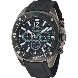 image:imageNautica Mens NCT Blue Sail Chronograph WatchBlack SiliconeBlackBlack