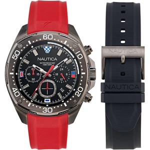 image:imageNautica Mens NCT Blue Sail Chronograph WatchBlackRedBlackGunmetal