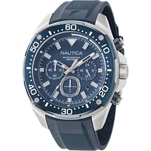 image:imageNautica Mens NCT Blue Sail Chronograph WatchBlueBlueSilver