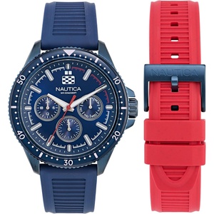 image:imageNautica Mens NCT Windrose 46mm WatchBlueRedBlueBlue