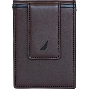 image:imageNautica Mens Slim Wallet  Card Case  RFID Blocking  ID Window  Minimalist  Lightweight  Genuine LeatherPop Color  BlackBrown