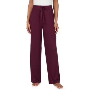 image:imageNautica Relaxed Wide Leg Sweater Knit Pajama Pants  Pajamas for WomenBurgundy