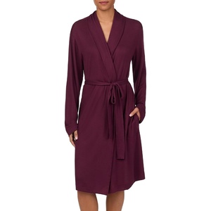 image:imageNautica Soft Sweater Knit Long Sleeve Robes Knee Length Bathrobes for WomenBurgundy