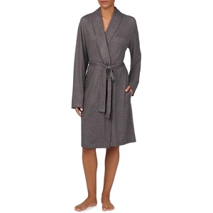 image:imageNautica Soft Sweater Knit Long Sleeve Robes Knee Length Bathrobes for WomenGrey Heather