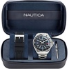 image:imageNautica Mens Clearwater Beach WatchBlack SiliconeBlackSilver
