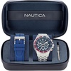 image:imageNautica Mens NST Chronograph 44mm WatchSilverBlueBlueSilver