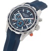 image:imageNautica Mens NST Chronograph 46mm WatchBlue SiliconeBlueSilver