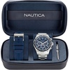 image:imageNautica Mens NST Chronograph 46mm WatchSilverBlueBlueSilver