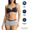 image:imageNautica Womens 3Pack Bras Cotton Blend Light Lift Everyday TShirt Bra SetZen GardenLt Heather GreyNavy Heather