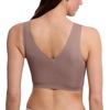image:imageNautica Womens 3Pack Wireless Bra Laser Lounge NoShow Everyday Comfort BralettesBlackBarely TherePale Taupe