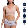 image:imageNautica Womens 3Pack Wireless Bra Laser Lounge NoShow Everyday Comfort BralettesBlackBarely TherePale Taupe