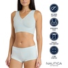image:imageNautica Womens 3Pack Wireless Bra Laser Lounge NoShow Everyday Comfort BralettesPale SageSandy BeigeLight Mocha