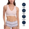 image:imageNautica Womens 3Pack Wireless Bra Laser Lounge NoShow Everyday Comfort BralettesSepia RoseCafe LatteNocturnal Navy
