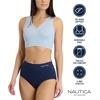 image:imageNautica Womens 3Pack Wireless Bra Laser Lounge NoShow Everyday Comfort BralettesZen BlueSphinxBlack