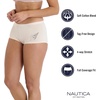 image:imageNautica Womens Cotton Boyshort Underwear Set 5PackVeiled BlushLight Bleach HeatherRainstormStingrayMulti Logo